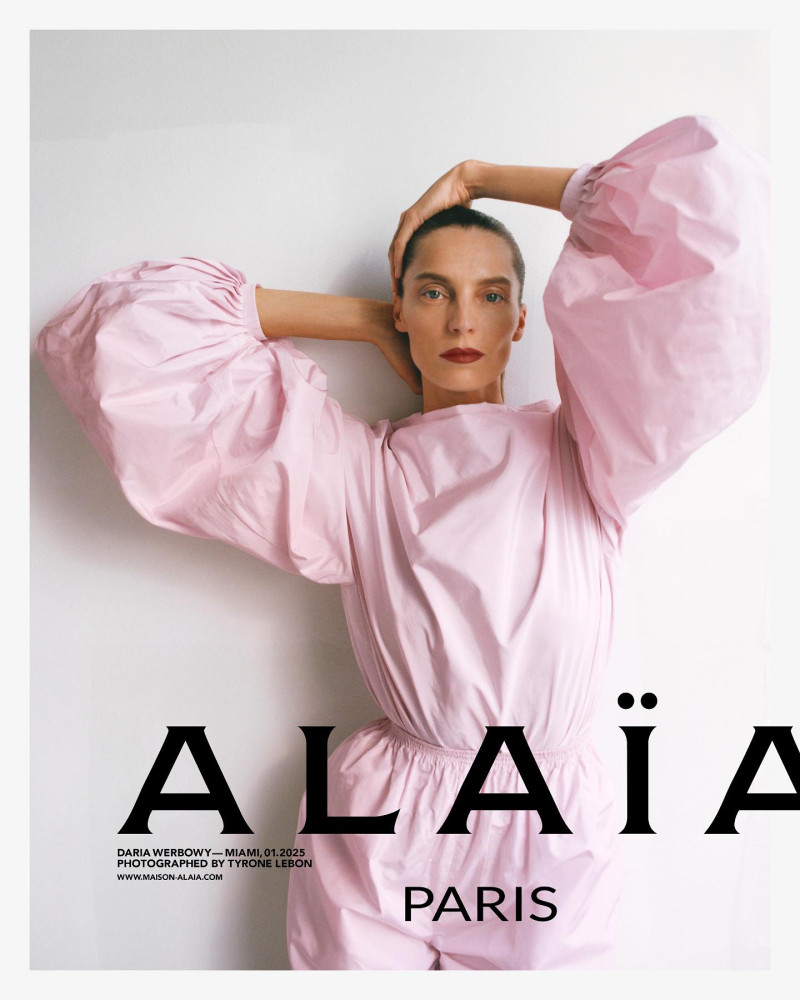 Daria Werbowy featured in  the Alaia advertisement for Spring/Summer 2025