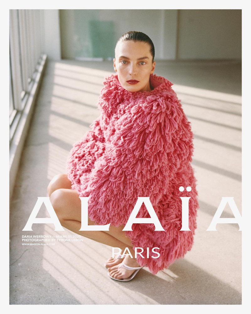 Daria Werbowy featured in  the Alaia advertisement for Spring/Summer 2025