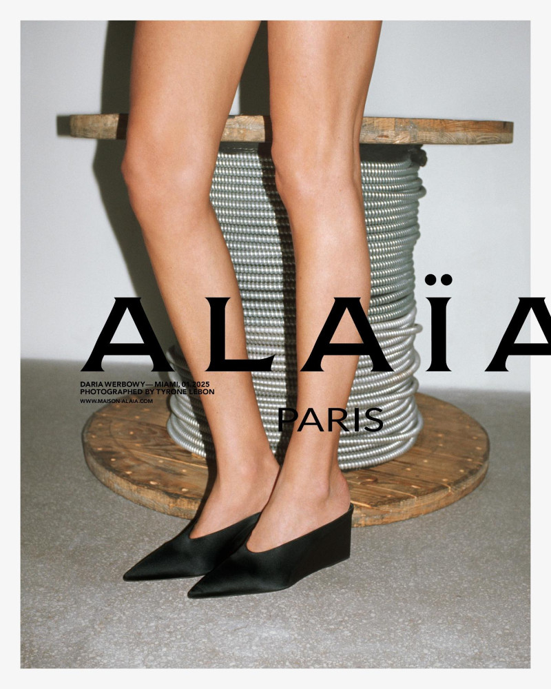 Daria Werbowy featured in  the Alaia advertisement for Spring/Summer 2025