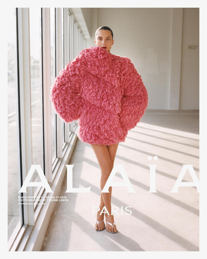 Daria Werbowy featured in  the Alaia advertisement for Spring/Summer 2025