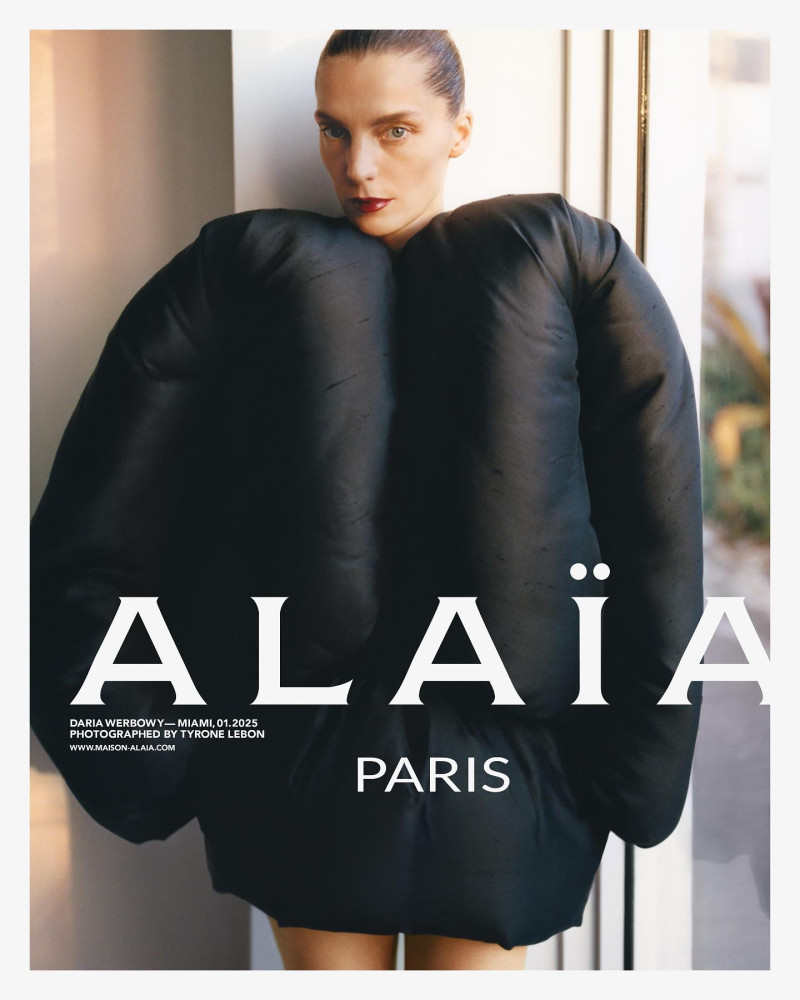 Daria Werbowy featured in  the Alaia advertisement for Spring/Summer 2025