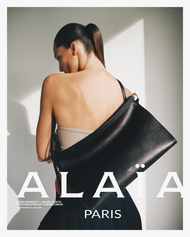 Daria Werbowy featured in  the Alaia advertisement for Spring/Summer 2025