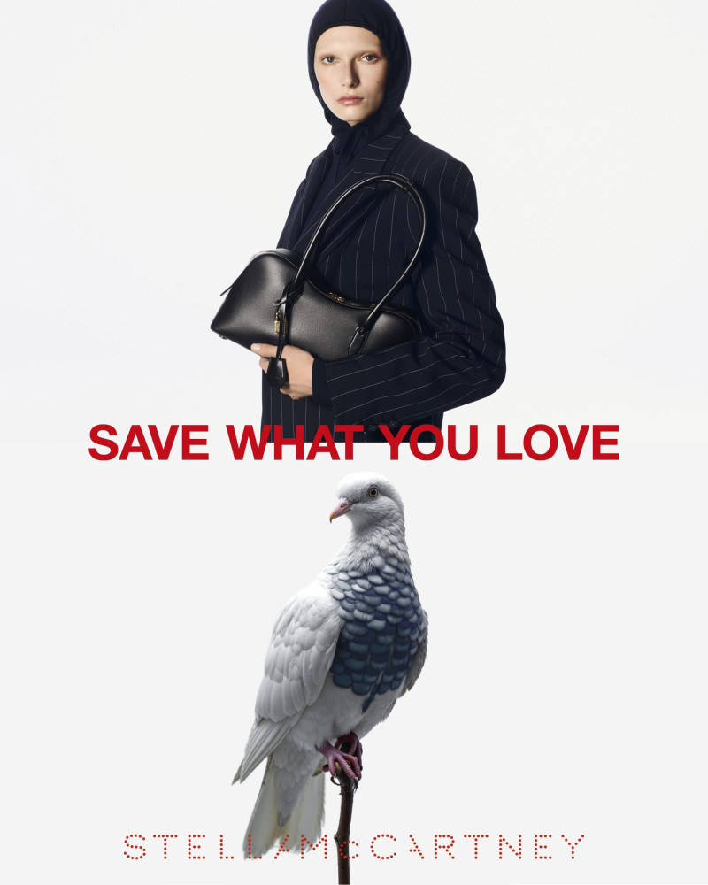 Alex Consani featured in  the Stella McCartney advertisement for Spring/Summer 2025