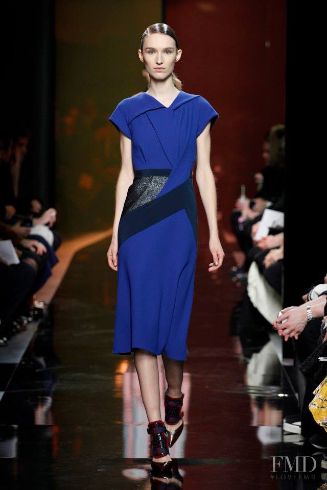 Manuela Frey featured in  the Peter Pilotto fashion show for Autumn/Winter 2014