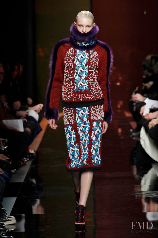 Nastya Sten featured in  the Peter Pilotto fashion show for Autumn/Winter 2014