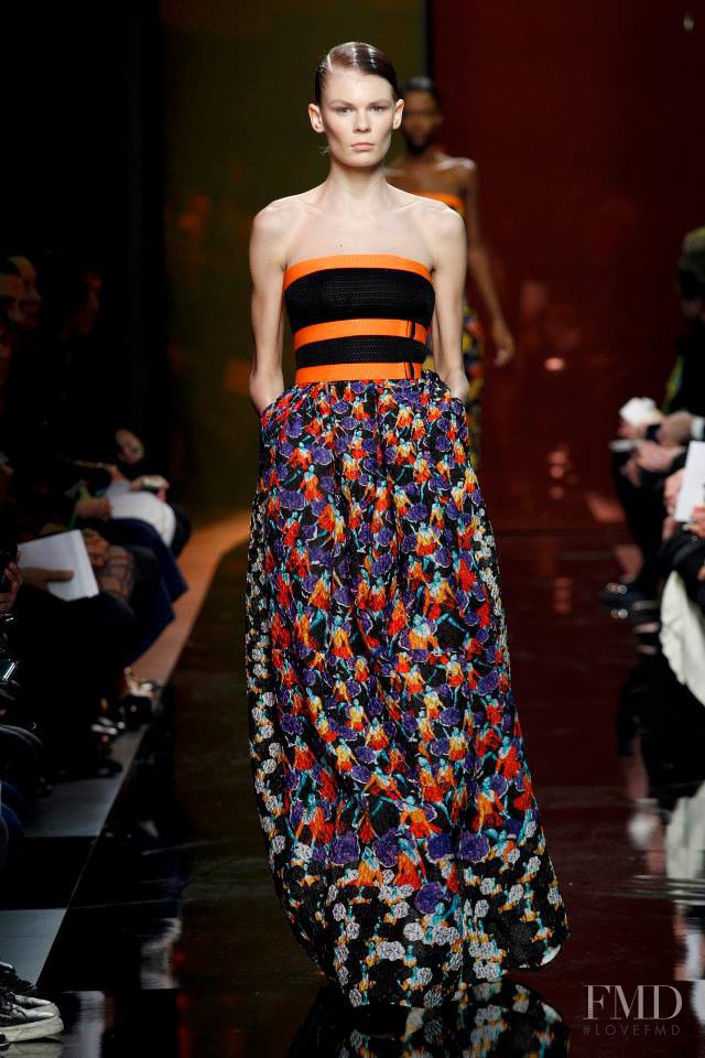 Alexandra Elizabeth Ljadov featured in  the Peter Pilotto fashion show for Autumn/Winter 2014