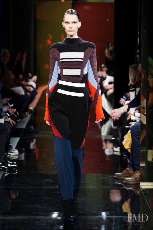 Lisa Verberght featured in  the Peter Pilotto fashion show for Autumn/Winter 2014