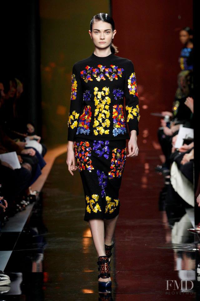 Antonina Vasylchenko featured in  the Peter Pilotto fashion show for Autumn/Winter 2014