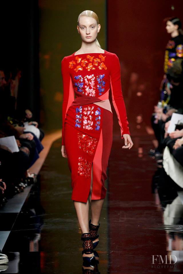 Codie Young featured in  the Peter Pilotto fashion show for Autumn/Winter 2014