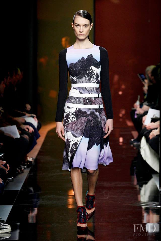 Ronja Furrer featured in  the Peter Pilotto fashion show for Autumn/Winter 2014