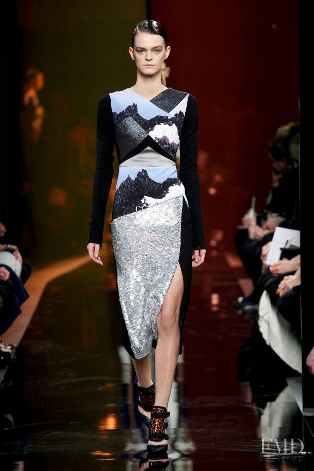 Brogan Loftus featured in  the Peter Pilotto fashion show for Autumn/Winter 2014