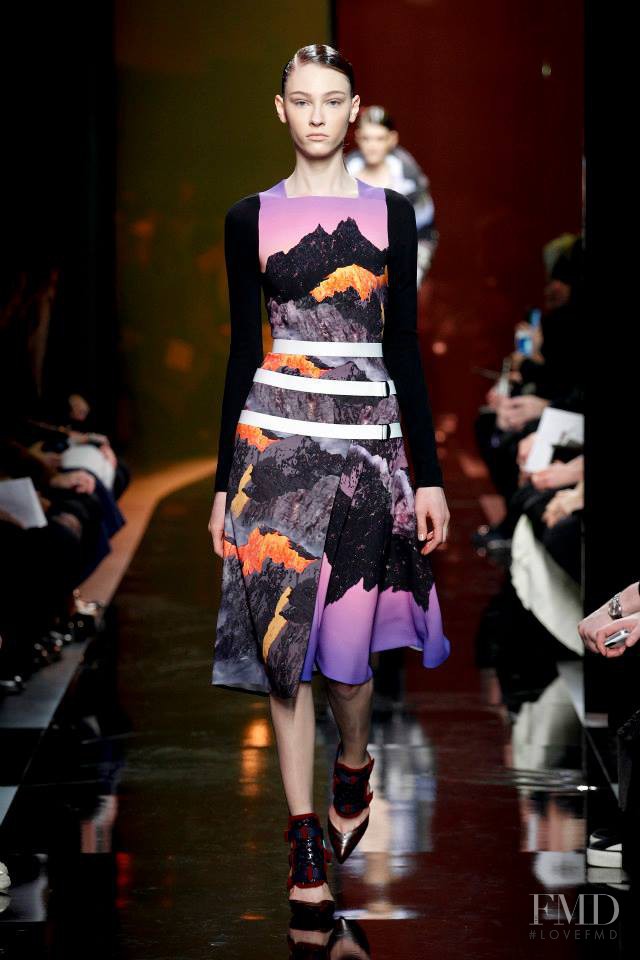 Lera Tribel featured in  the Peter Pilotto fashion show for Autumn/Winter 2014