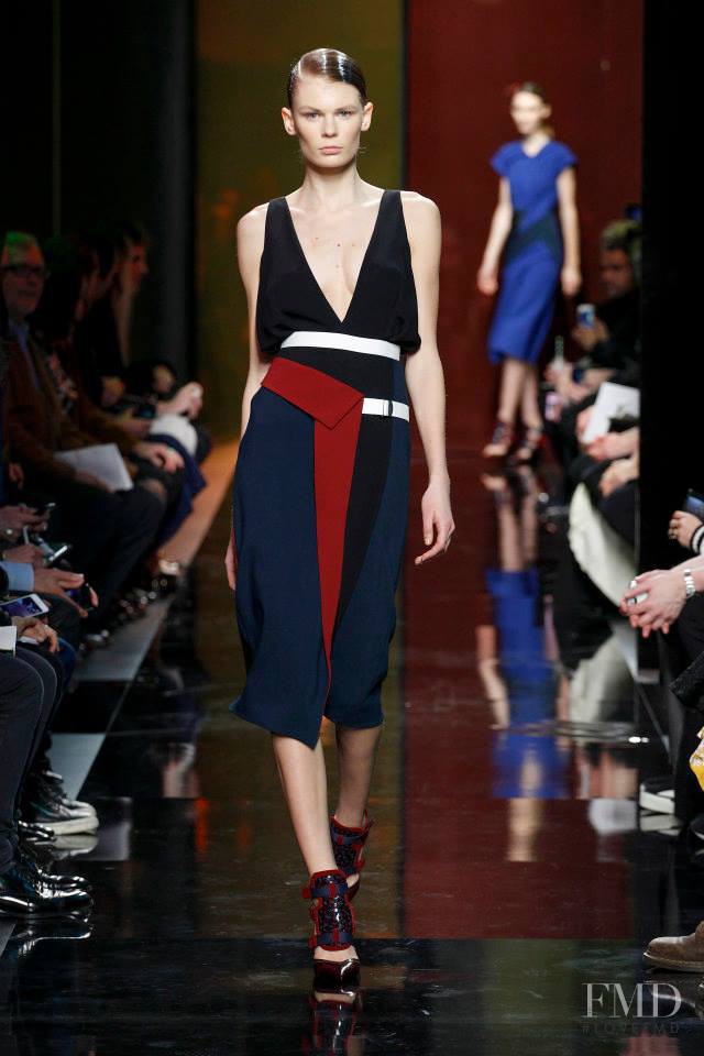 Alexandra Elizabeth Ljadov featured in  the Peter Pilotto fashion show for Autumn/Winter 2014