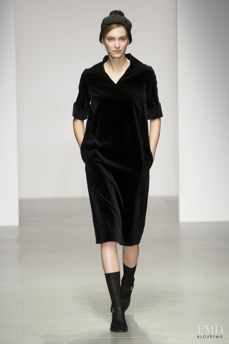 Vera Vavrova featured in  the Margaret Howell fashion show for Autumn/Winter 2014