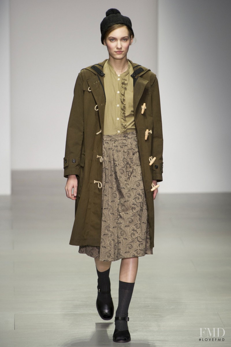 Vera Vavrova featured in  the Margaret Howell fashion show for Autumn/Winter 2014