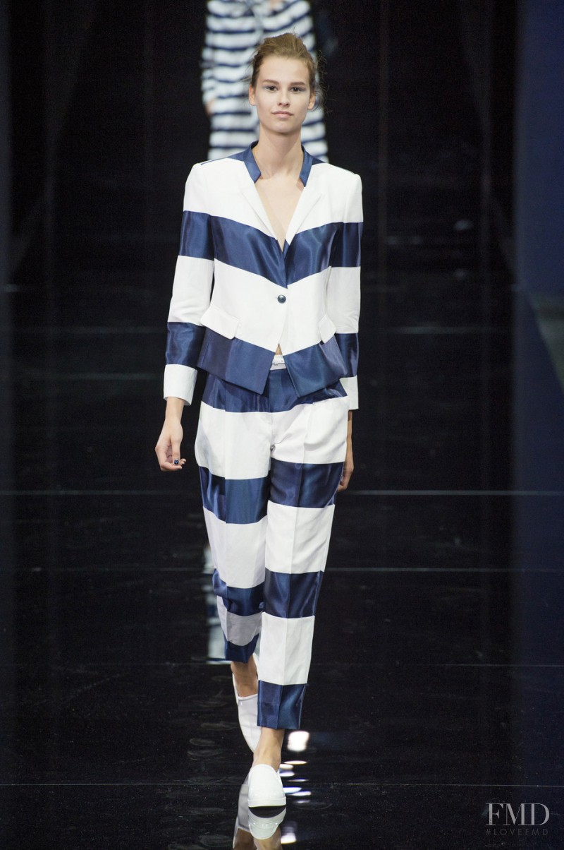 Mariina Keskitalo featured in  the Emporio Armani fashion show for Spring/Summer 2015