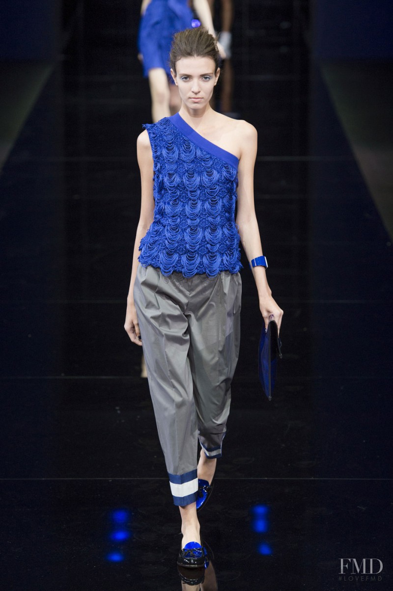 Larissa Mascarenhas featured in  the Emporio Armani fashion show for Spring/Summer 2015