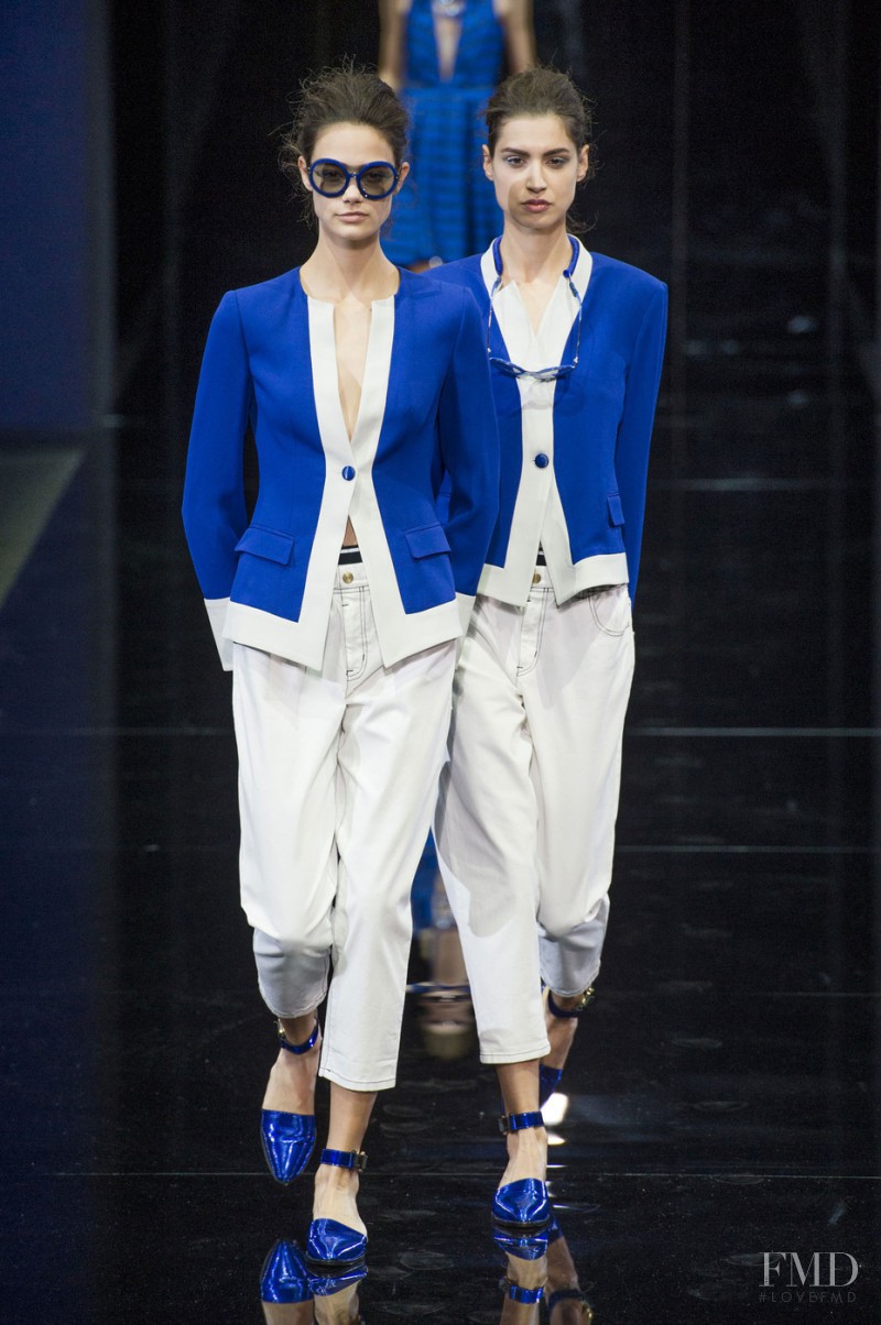 Anja Leuenberger featured in  the Emporio Armani fashion show for Spring/Summer 2015