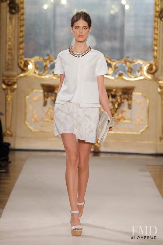 Taja Feistner featured in  the Les Copains fashion show for Spring/Summer 2015