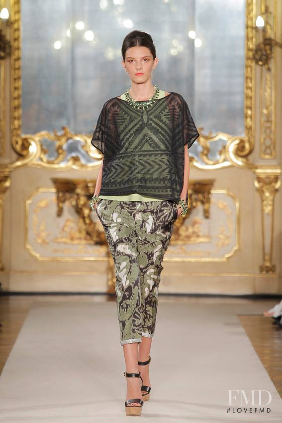 Natali Eydelman featured in  the Les Copains fashion show for Spring/Summer 2015
