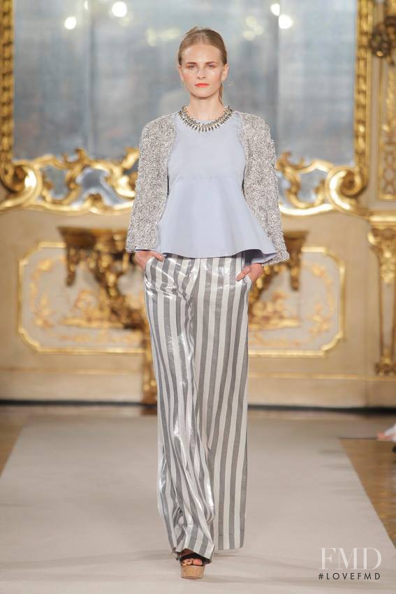 Kristina Petrosiute featured in  the Les Copains fashion show for Spring/Summer 2015