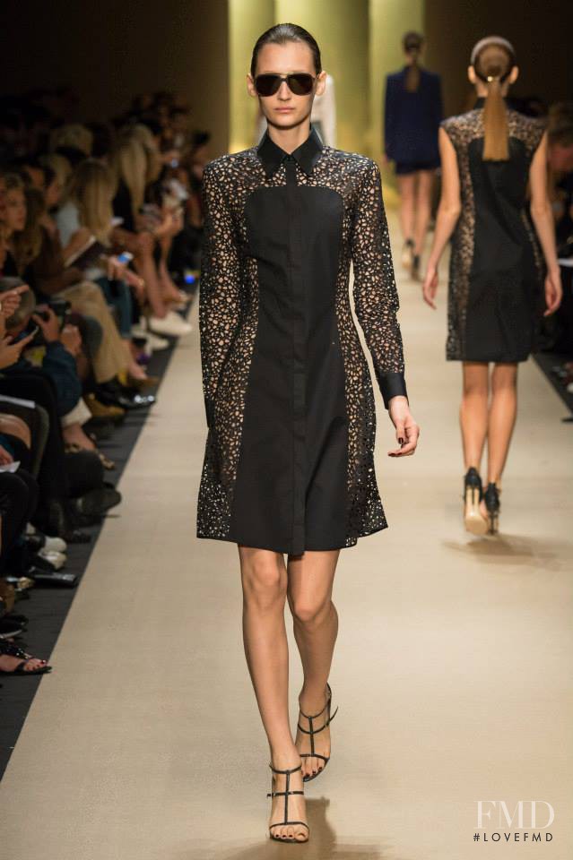 Justyna Gustad featured in  the Guy Laroche fashion show for Spring/Summer 2015