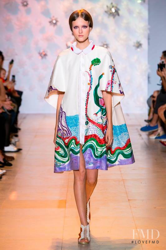 Jane Grybennikova featured in  the Tsumori Chisato fashion show for Spring/Summer 2015