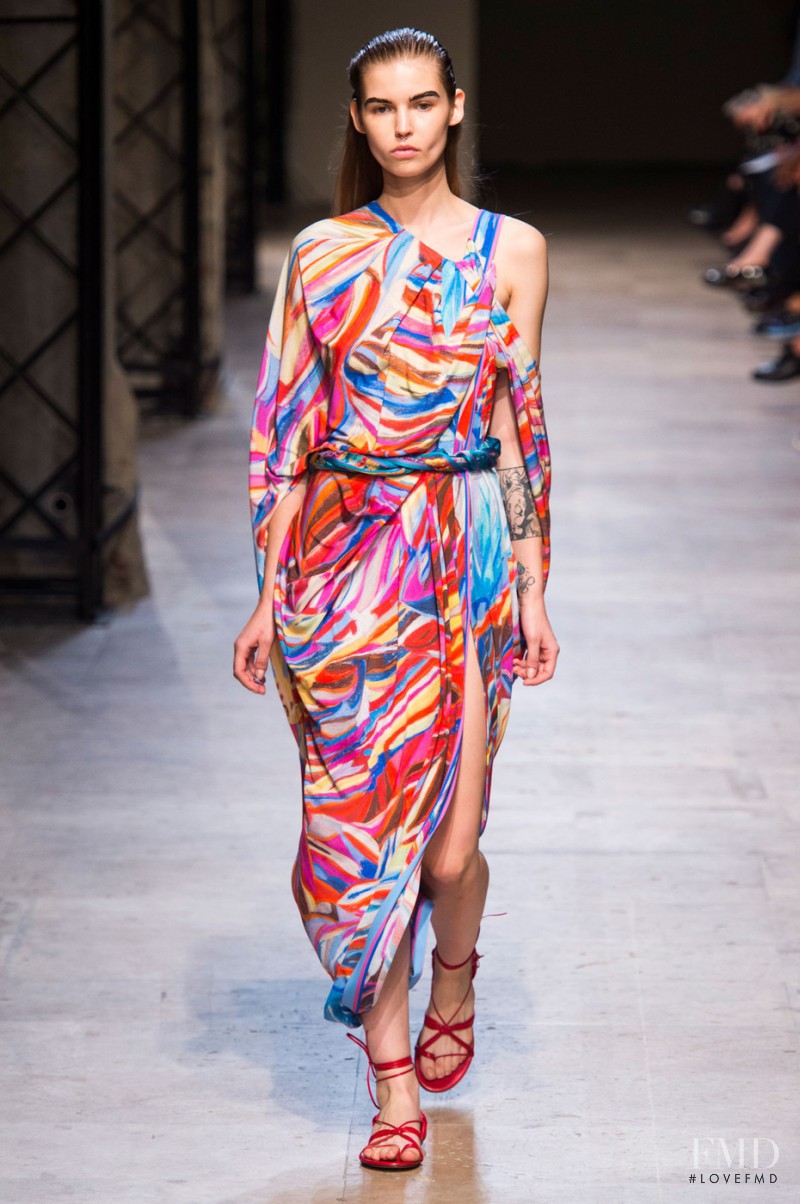 Sara Kiscinska featured in  the Leonard fashion show for Spring/Summer 2015