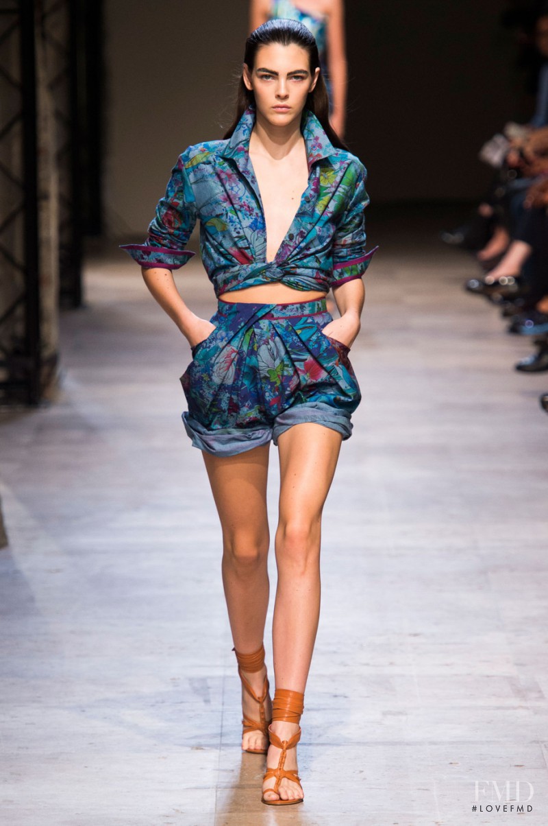 Vittoria Ceretti featured in  the Leonard fashion show for Spring/Summer 2015