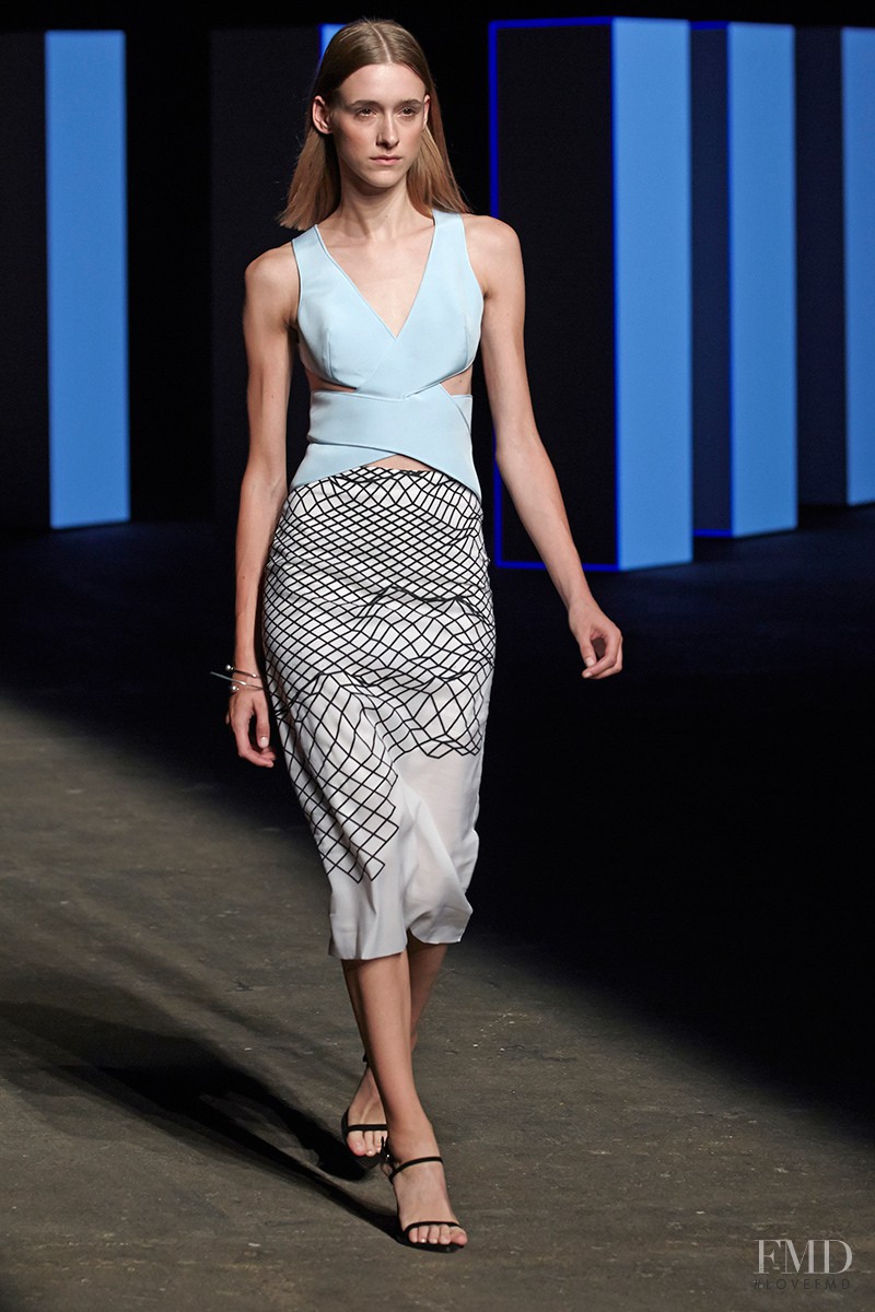 Katja Verheul featured in  the Dion Lee fashion show for Spring/Summer 2014