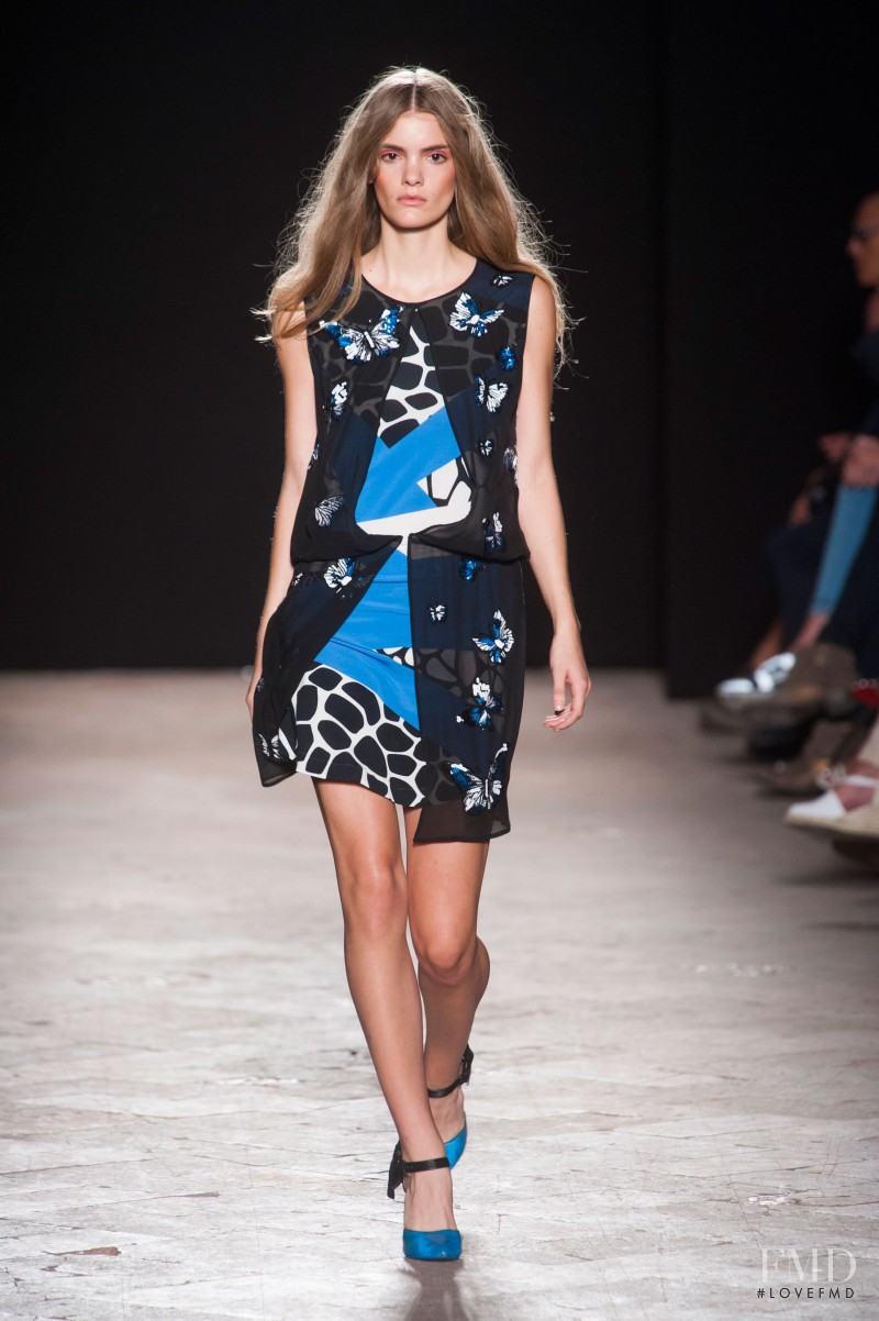 Emily Astrup featured in  the Angelo Marani fashion show for Spring/Summer 2014