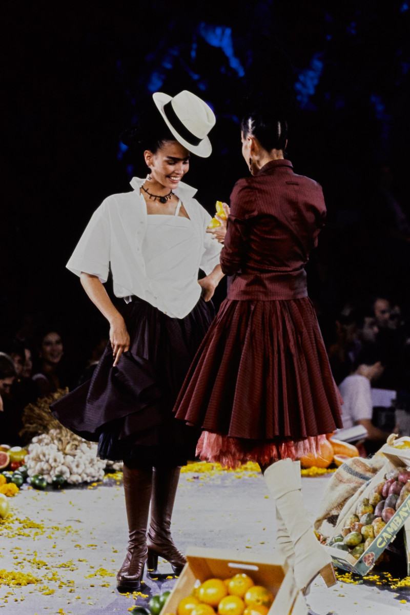 Ines Sastre featured in  the Jean-Paul Gaultier fashion show for Spring/Summer 1998