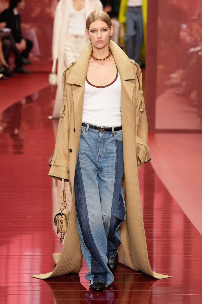Apolline Rocco Fohrer featured in  the Gucci fashion show for Spring/Summer 2025
