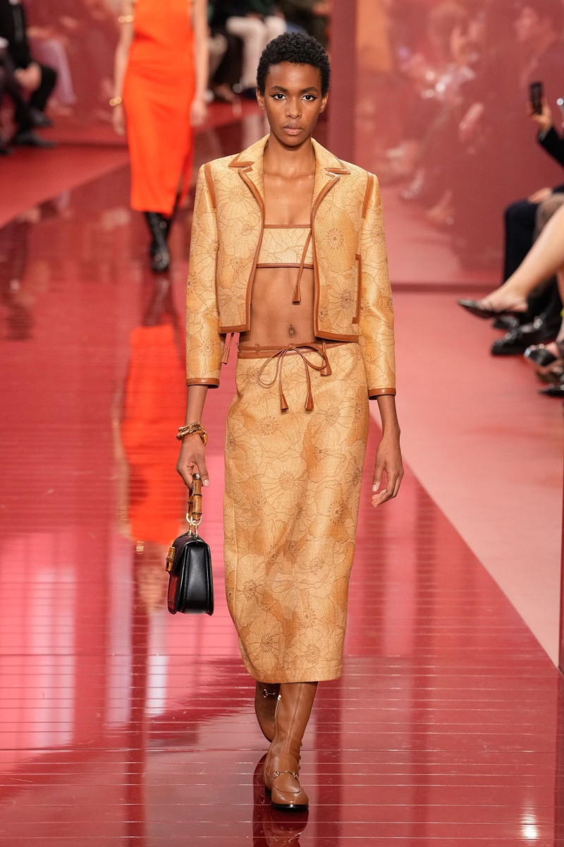 Leidy Fabian featured in  the Gucci fashion show for Spring/Summer 2025