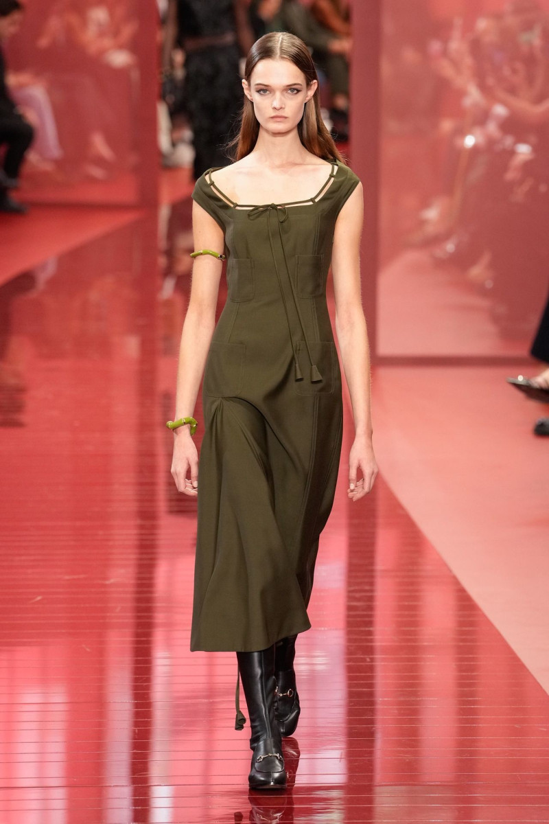 Lulu Tenney featured in  the Gucci fashion show for Spring/Summer 2025