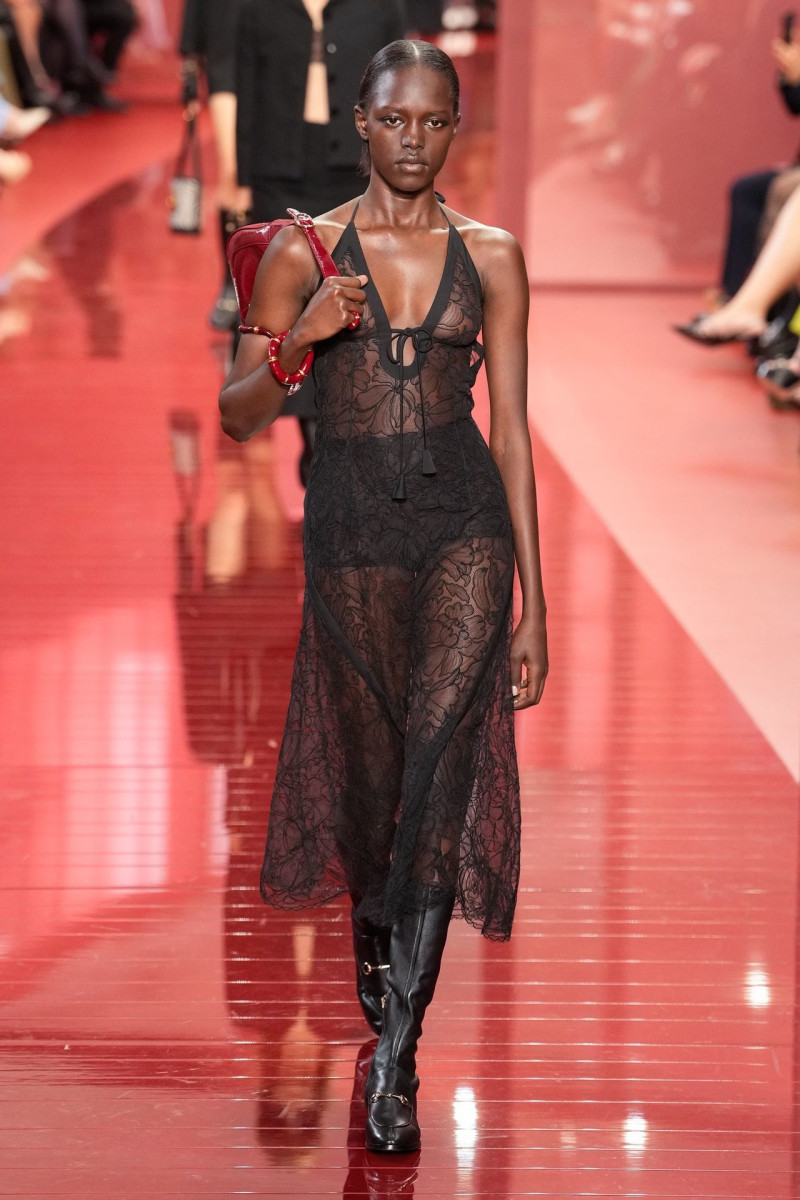 Alaato Jazyper featured in  the Gucci fashion show for Spring/Summer 2025