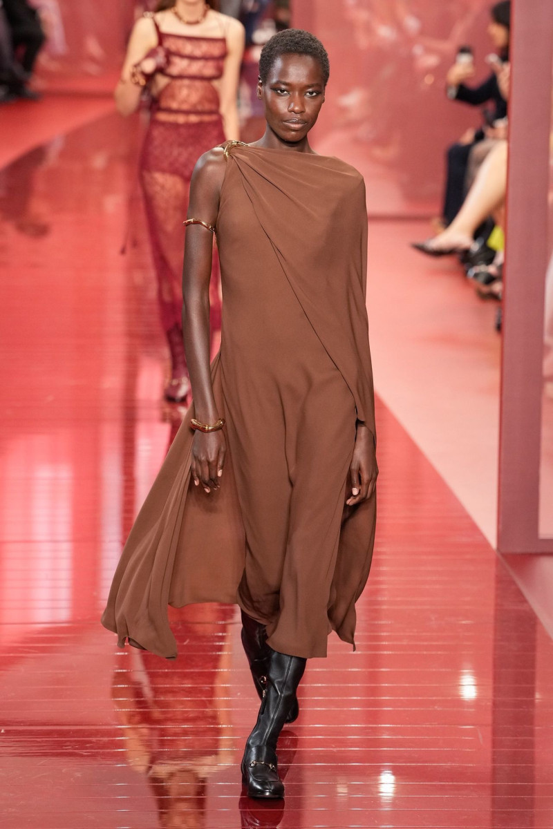 Awar Odhiang featured in  the Gucci fashion show for Spring/Summer 2025