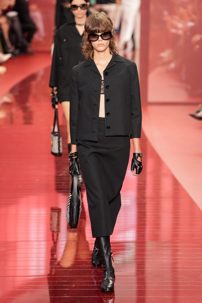 Alix Bouthors featured in  the Gucci fashion show for Spring/Summer 2025