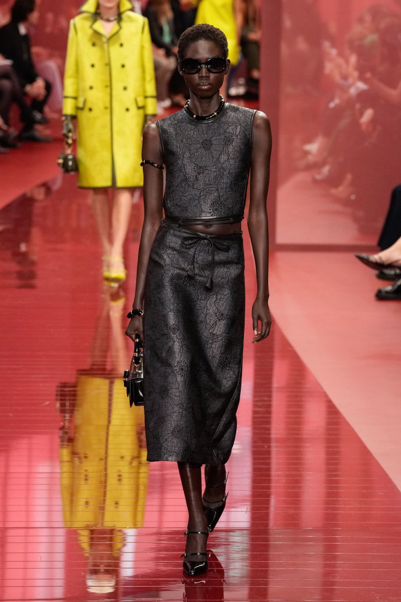 Nyanderi Deng featured in  the Gucci fashion show for Spring/Summer 2025