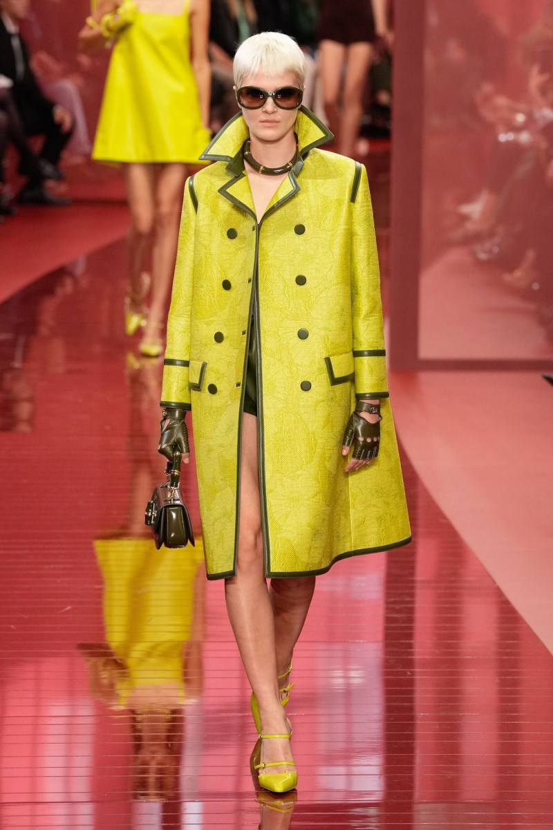 Karolina Lombergar featured in  the Gucci fashion show for Spring/Summer 2025