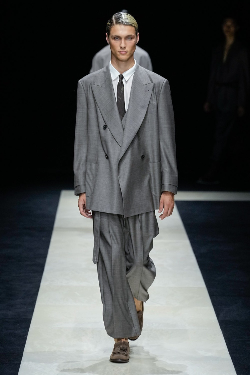Samuel Owen featured in  the Emporio Armani fashion show for Spring/Summer 2025