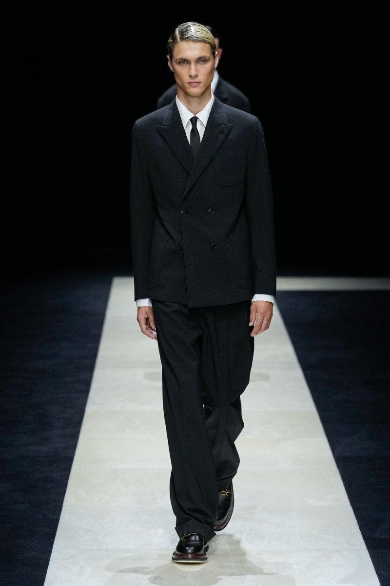 Samuel Owen featured in  the Emporio Armani fashion show for Spring/Summer 2025