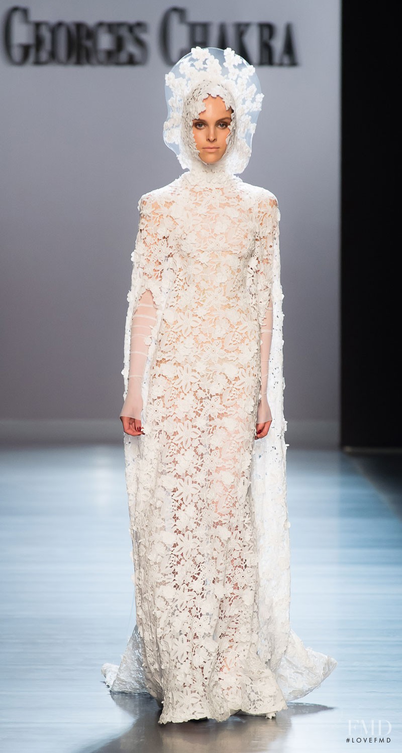 Kati Fiskaali featured in  the Georges Chakra fashion show for Autumn/Winter 2014
