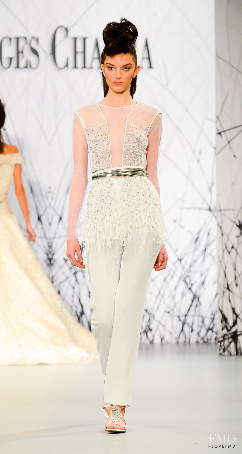 Natali Eydelman featured in  the Georges Chakra fashion show for Spring/Summer 2014