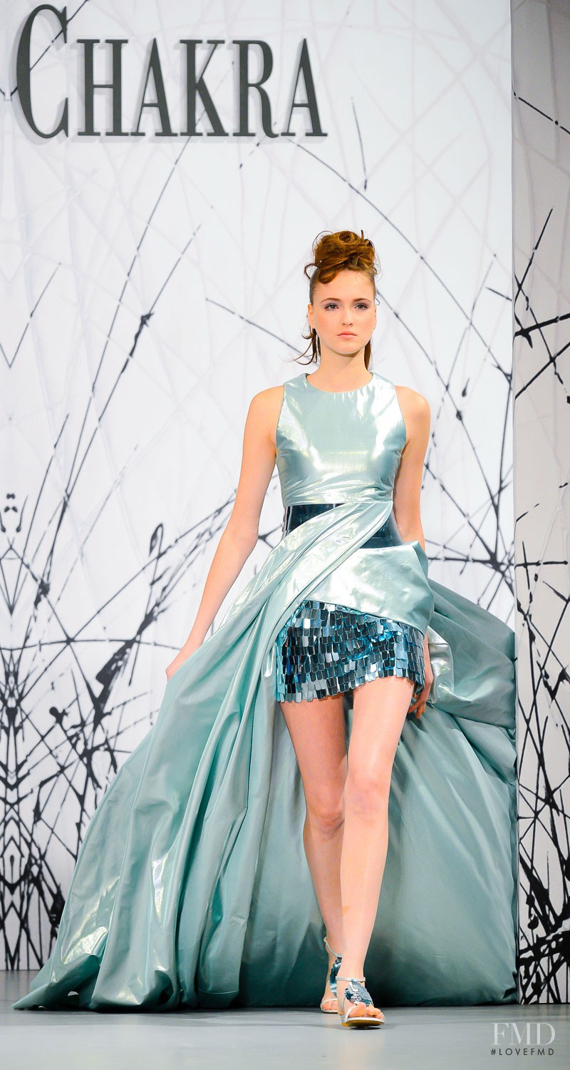 Jane Grybennikova featured in  the Georges Chakra fashion show for Spring/Summer 2014