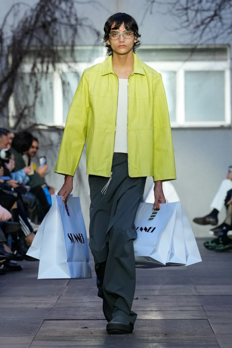 Pedro Martins Padilha featured in  the Sunnei fashion show for Autumn/Winter 2025