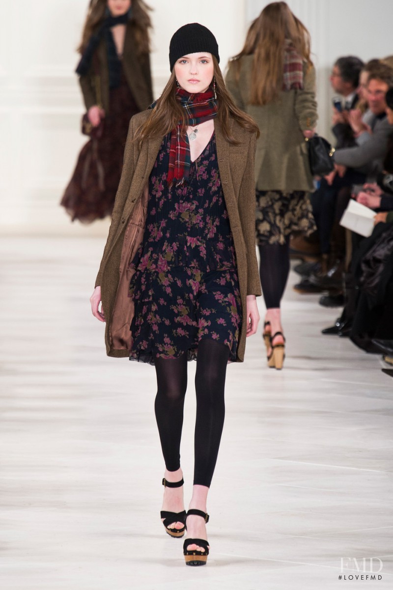 Jane Grybennikova featured in  the Ralph Lauren fashion show for Autumn/Winter 2014