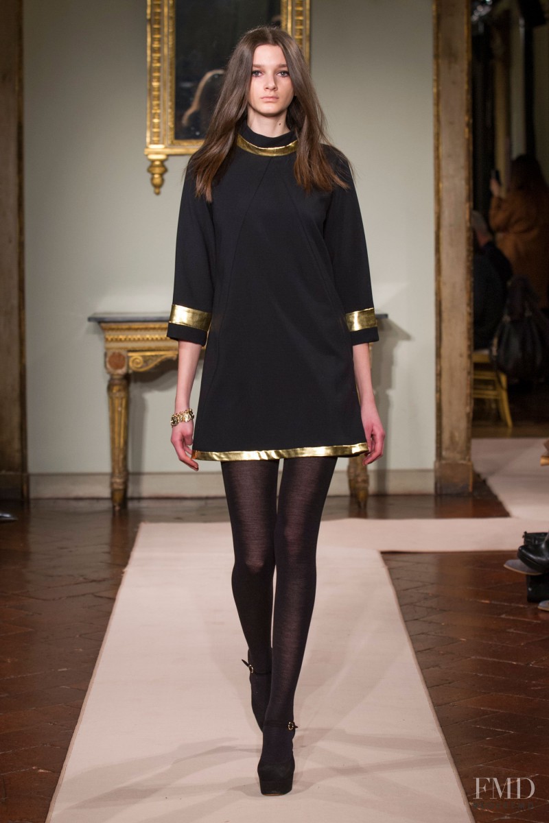 Mara Jankovic featured in  the be Blumarine fashion show for Autumn/Winter 2014