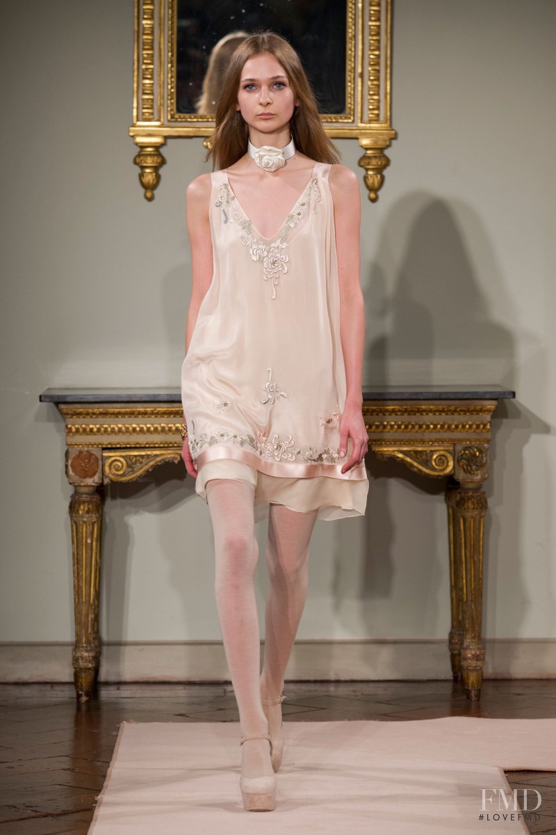 Viola Rogacka featured in  the be Blumarine fashion show for Autumn/Winter 2014