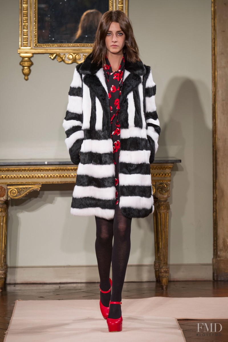 Cristina Herrmann featured in  the be Blumarine fashion show for Autumn/Winter 2014